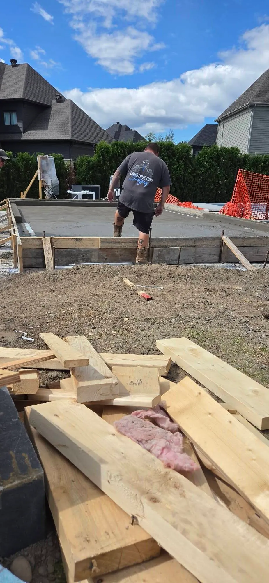 Dalle de garage neuve, étape 1 : dalle de béton